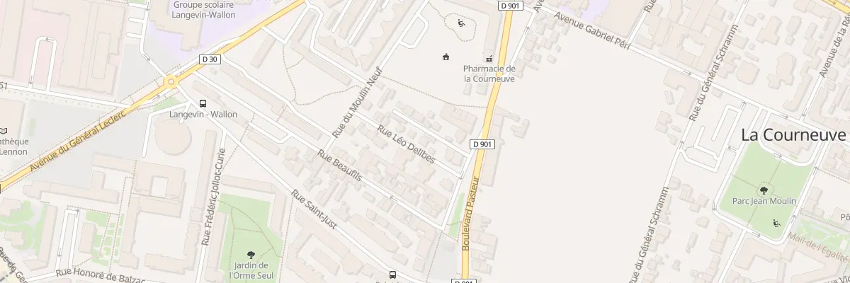 Plan du 4 Rue Léo Delibes à La Courneuve