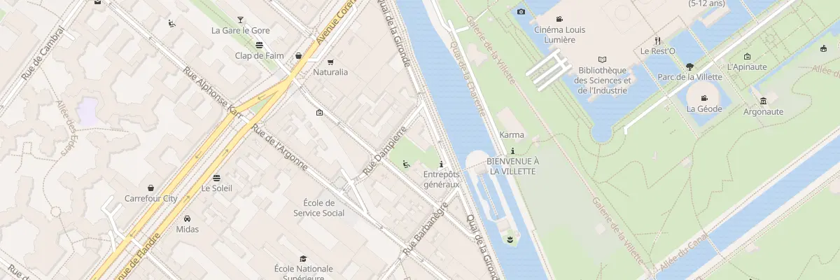 Plan du 15 Quai de la Gironde à Paris 19e Arrondissement