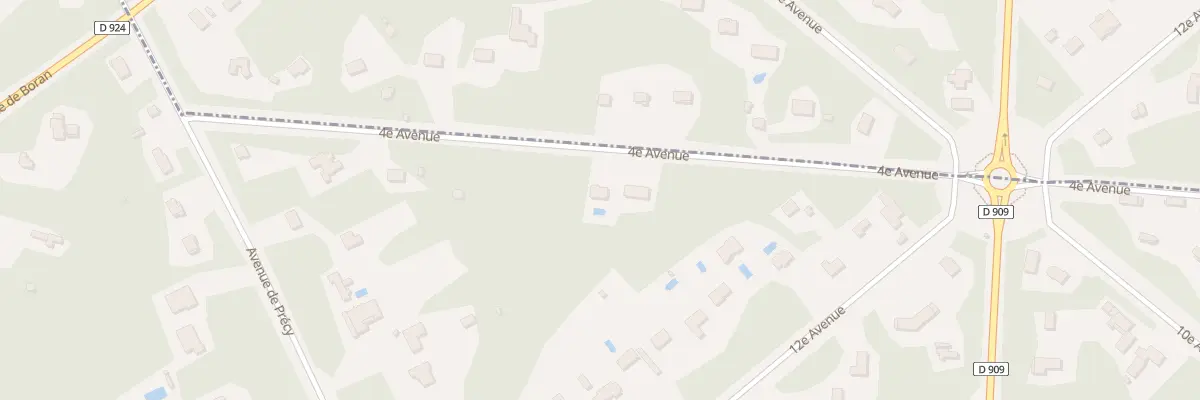 Plan du 12 Av 4eme Avenue à Lamorlaye