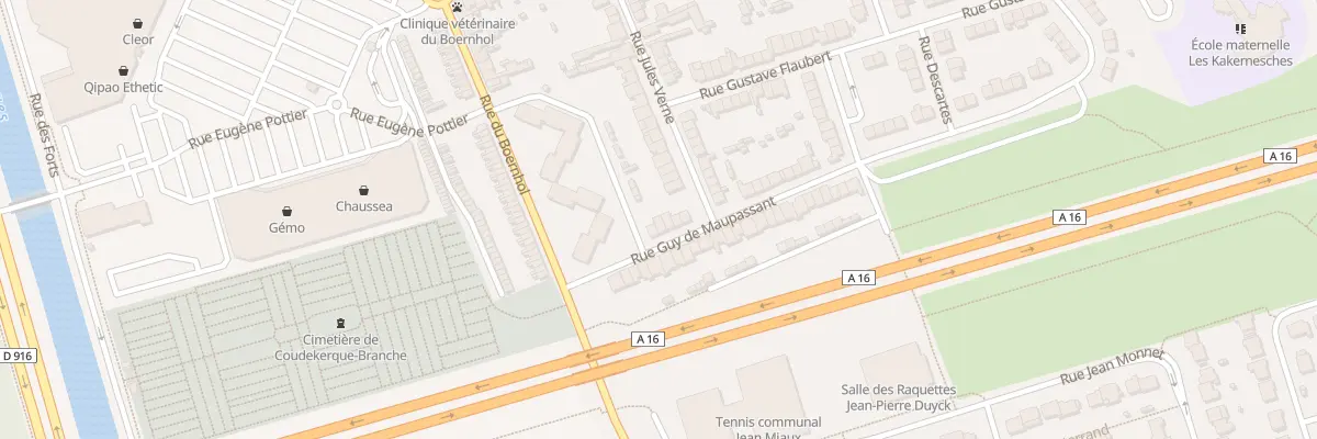 Plan du 12 Rue Guy de Maupassant à Coudekerque-Branche