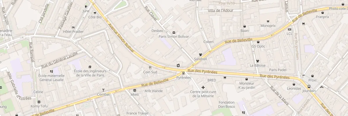Plan du 8 Av Simon Bolivar à Paris 19e Arrondissement
