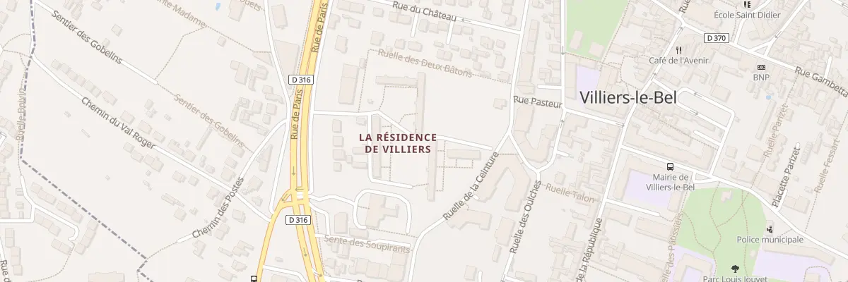 Plan du 60 Rue de Paris à Villiers-le-Bel