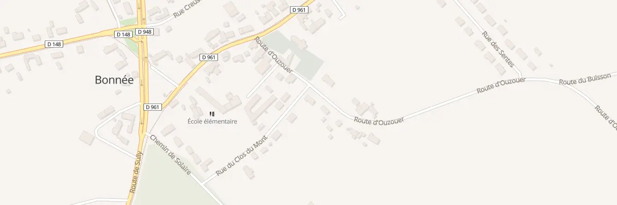 Plan du 12 Rte d’Ouzouer à Bonnée