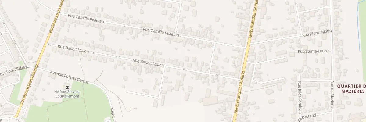 Plan du 18 Rue Benoît Malon à Bourges