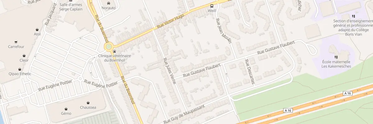 Plan du 6 Rue Gustave Flaubert à Coudekerque-Branche