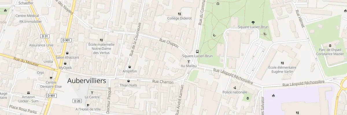 Plan du 8 Rue Chapon à Aubervilliers