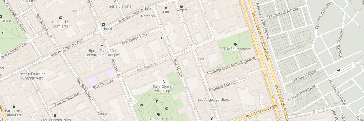 Plan du 16 Rue Duranti à Paris 11e Arrondissement