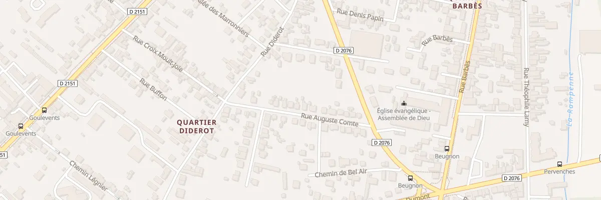 Plan du 30 Rue Auguste Comté à Bourges