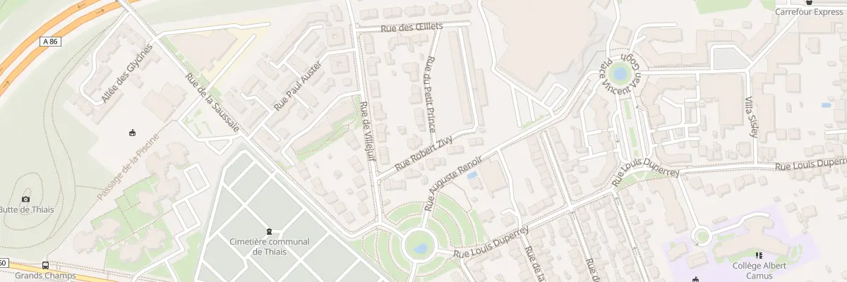 Plan du 1 Rue du Petit Prince à Thiais
