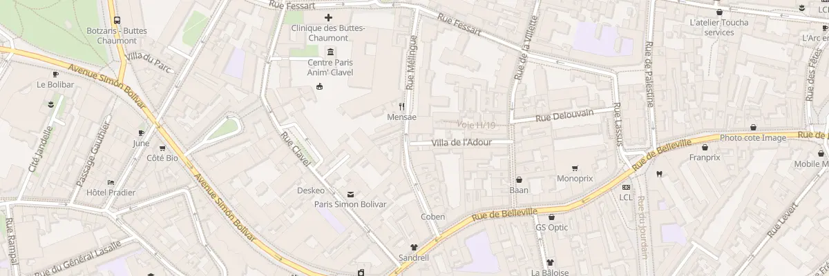 Plan du 22 Vla de l’Adour à Paris 19e Arrondissement
