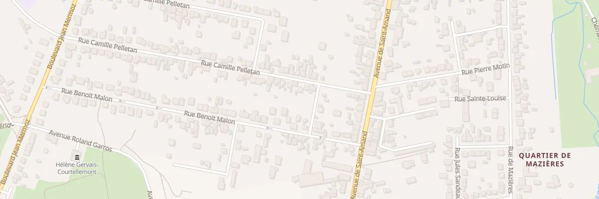 Plan du 5 Rue Camille Pelletan à Bourges