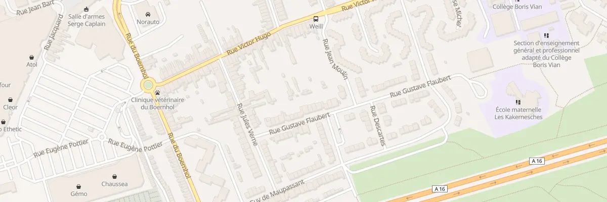 Plan du 18 Rue Gustave Flaubert à Coudekerque-Branche