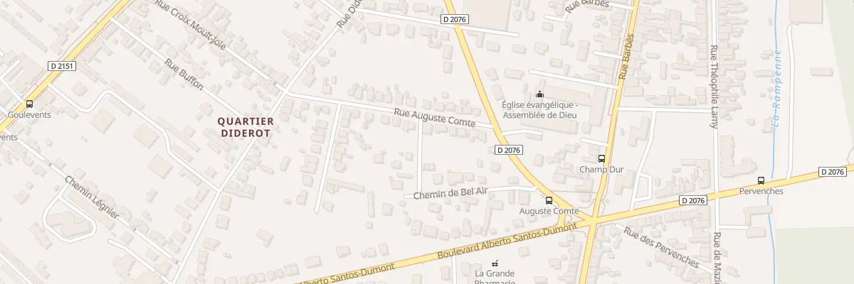 Plan du 21 Rue Auguste Comté à Bourges