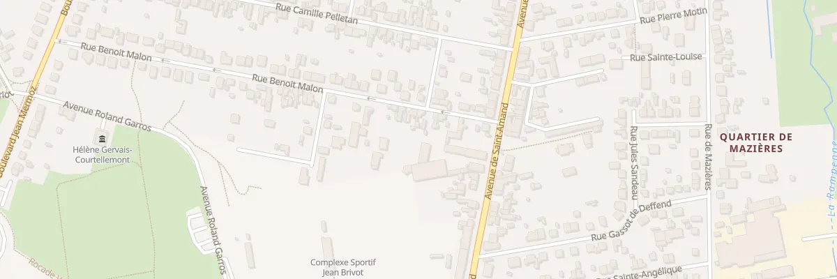 Plan du 13 Rue Benoît Malon à Bourges