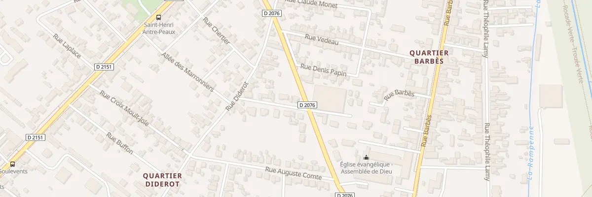 Plan du 2 Rue du Tennis à Bourges