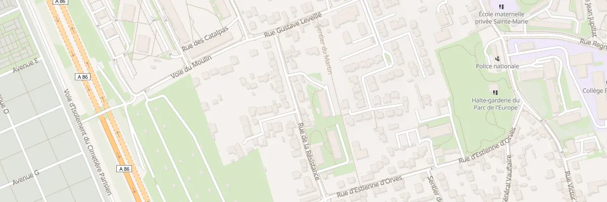 Plan du 94 Rue de la Résistance à Thiais