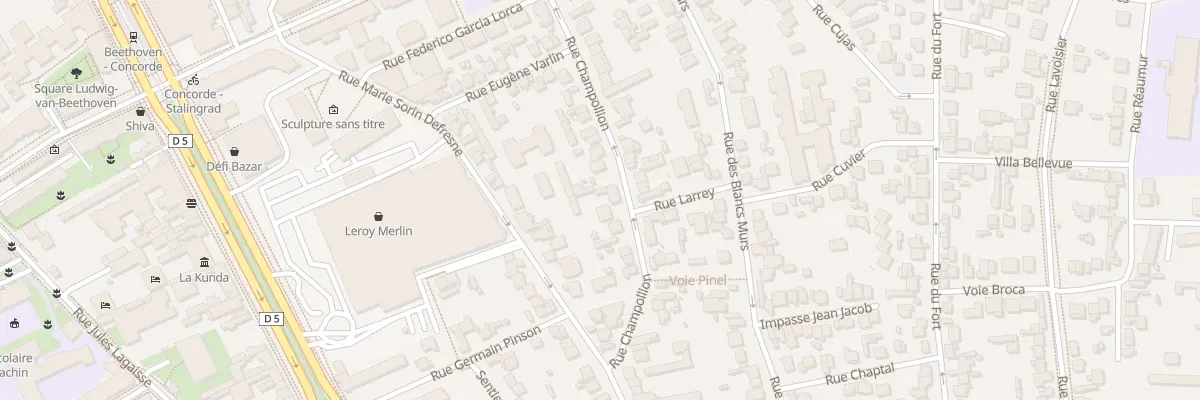 Plan du 21 Rue Champollion à Vitry-sur-Seine