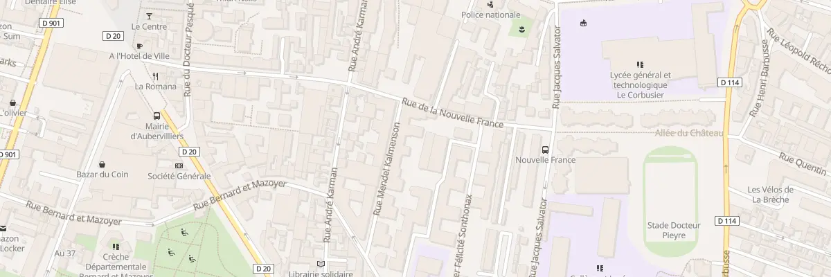Plan du 10 Rue Mendel Kalmenson à Aubervilliers