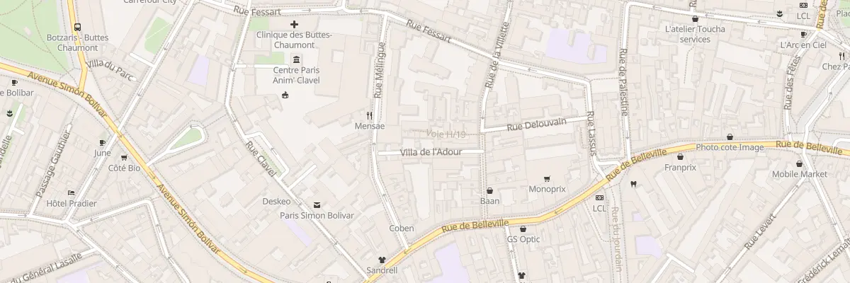 Plan du 12 Vla de l’Adour à Paris 19e Arrondissement