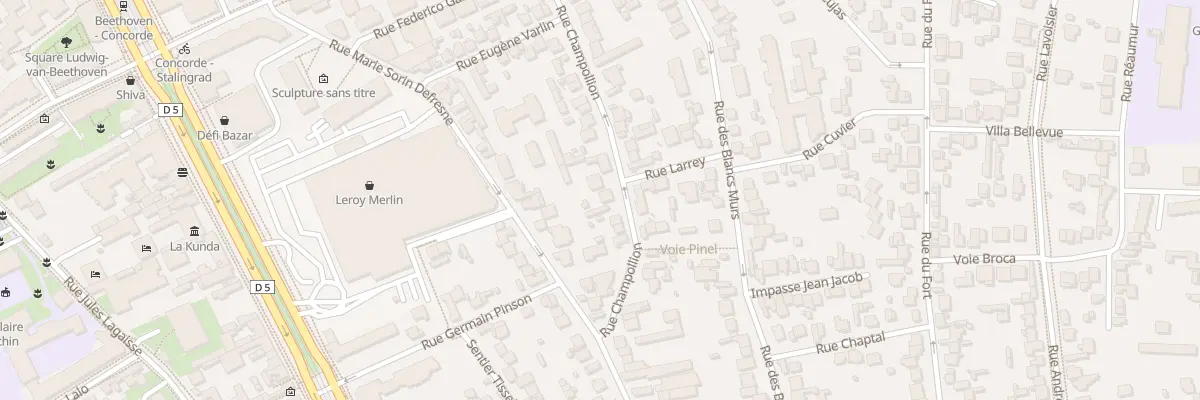 Plan du 17 Rue Champollion à Vitry-sur-Seine