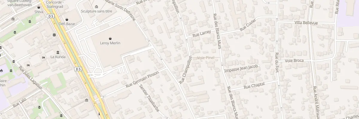 Plan du 7 Rue Champollion à Vitry-sur-Seine