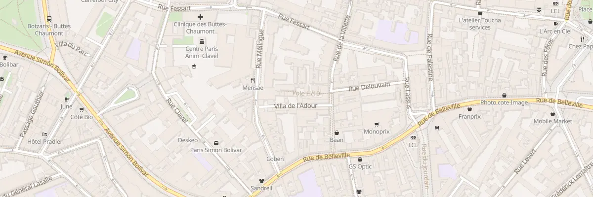 Plan du 10 Vla de l’Adour à Paris 19e Arrondissement