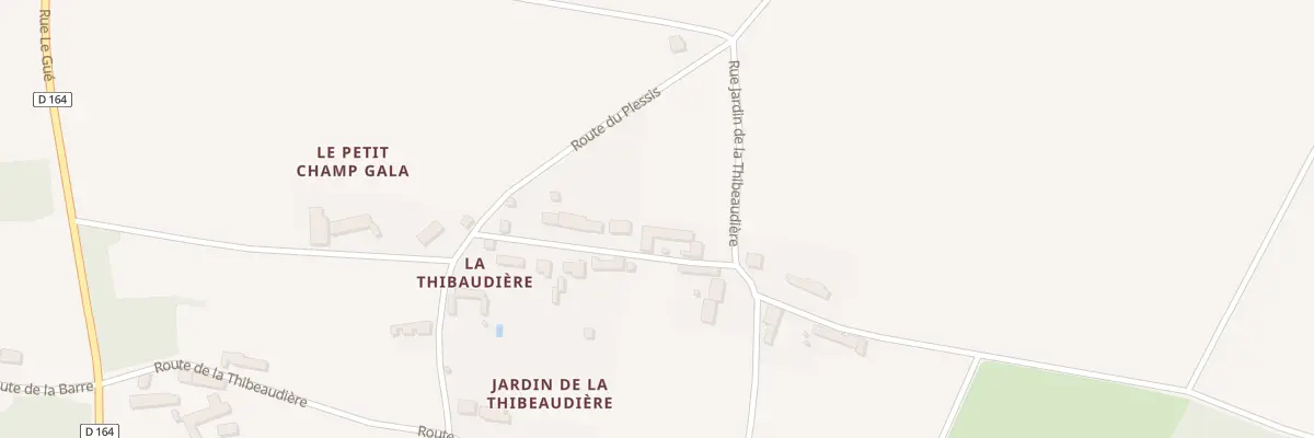 Plan du 14 Rue Jardin de la Thibeaudiere à Montbarrois