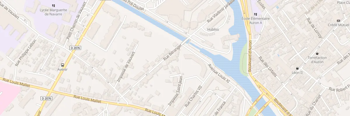 Plan du 5 Rue Béranger à Bourges