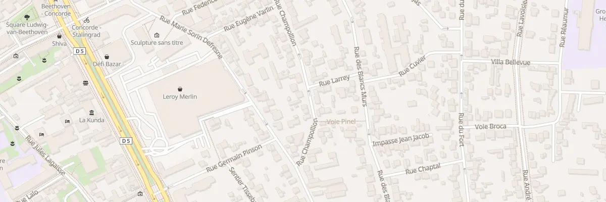 Plan du 15 Rue Champollion à Vitry-sur-Seine