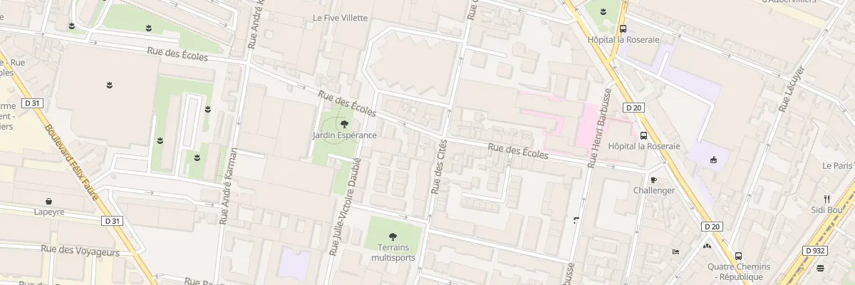 Plan du 25 Rue des Ecoles à Aubervilliers