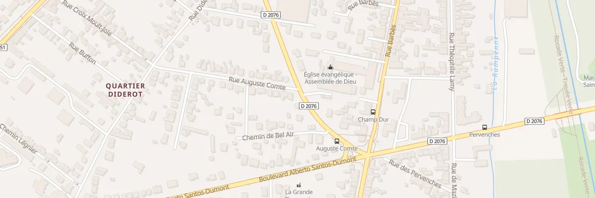 Plan du 9 Rue Auguste Comté à Bourges