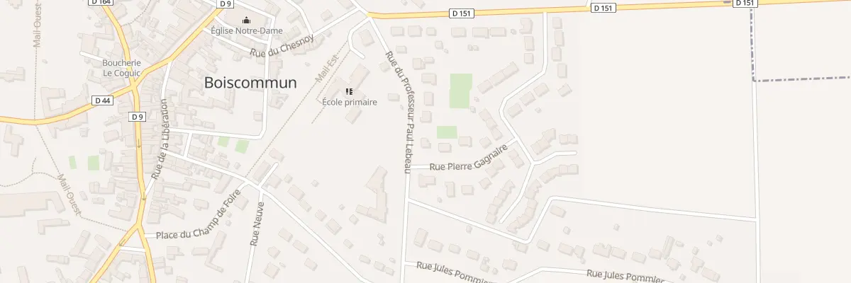Plan du 11 Rue du Professeur Paul Lebeau à Boiscommun