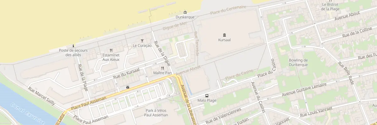 Plan du 5 Av About à Dunkerque