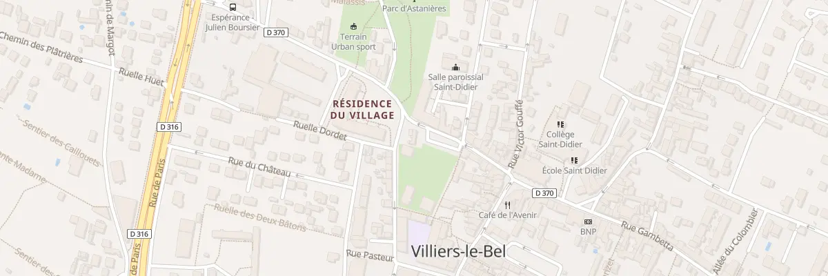 Plan du 16 Rue Julien Boursier à Villiers-le-Bel