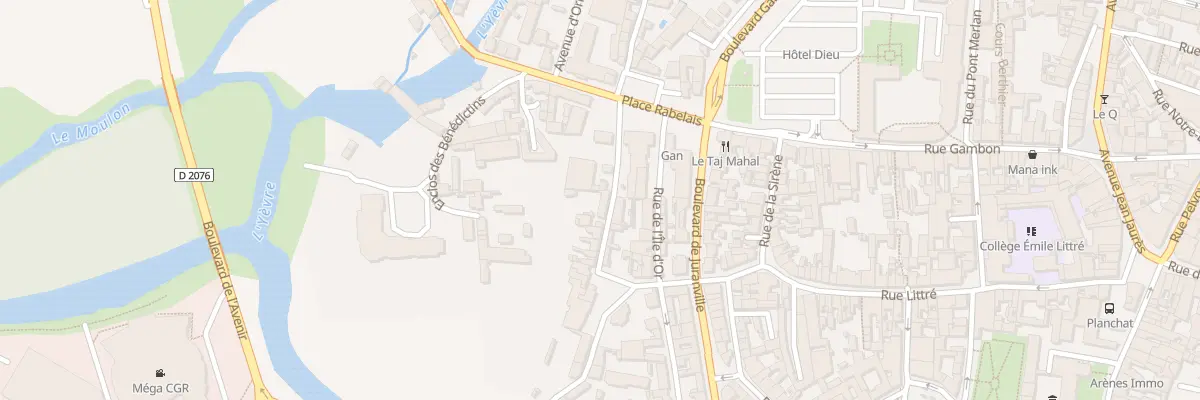 Plan du 25 Rue Jean Chaumeau à Bourges