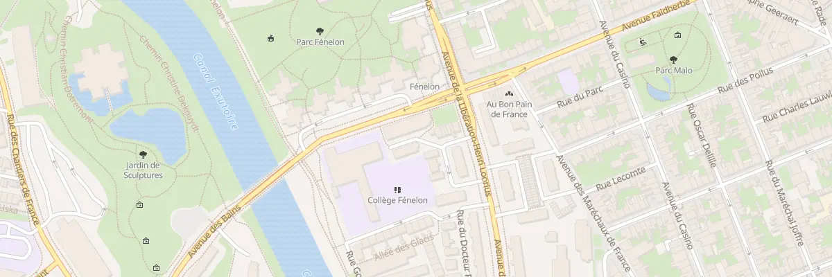 Plan du 56 Av des Bains à Dunkerque