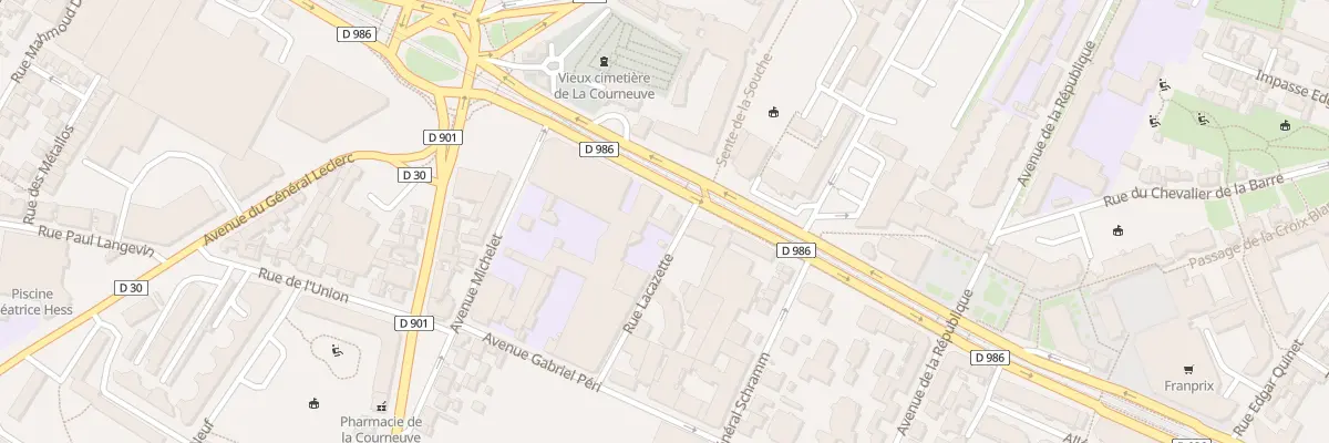 Plan du 4 Rue Lacazette à La Courneuve