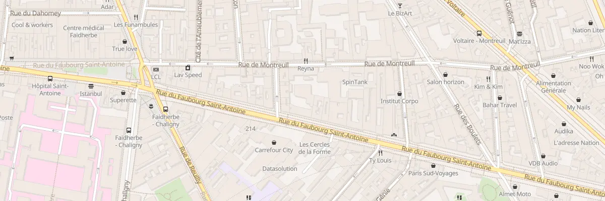 Plan du 267 Rue du Faubourg Saint-Antoine à Paris 11e Arrondissement