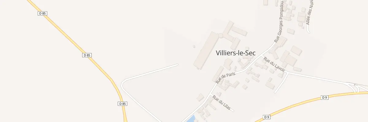 Plan du 9B Rue de Paris à Villiers-le-Sec