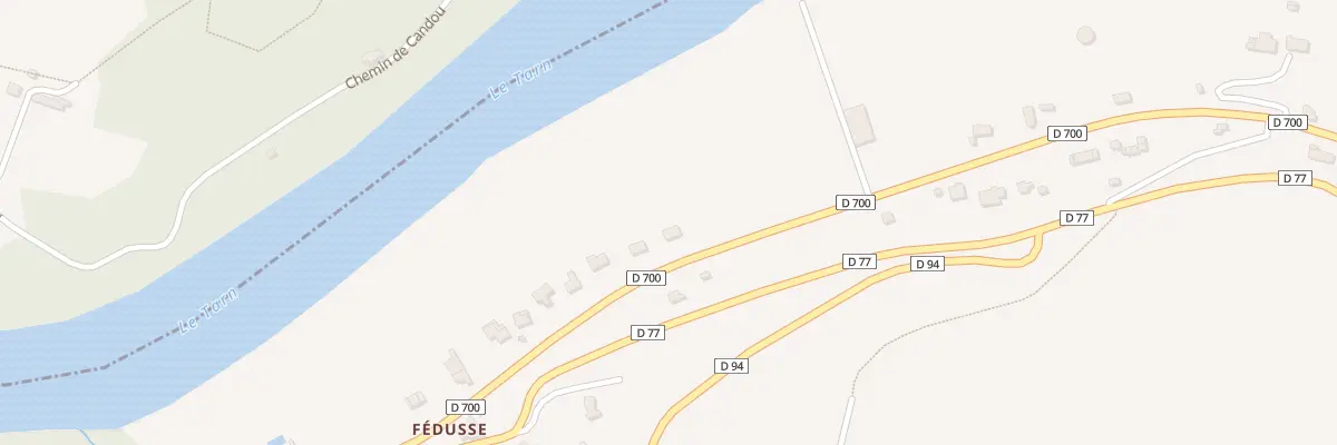 Plan du 55 Rte de Trebas à Ambialet