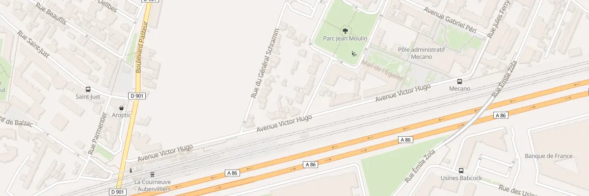 Plan du 5 Av de la République à La Courneuve