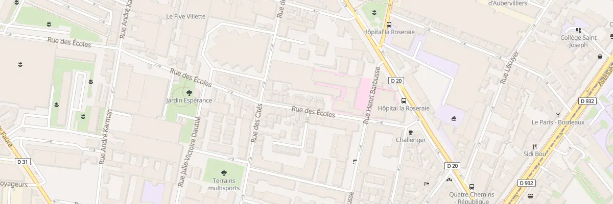 Plan du 14 Rue des Ecoles à Aubervilliers