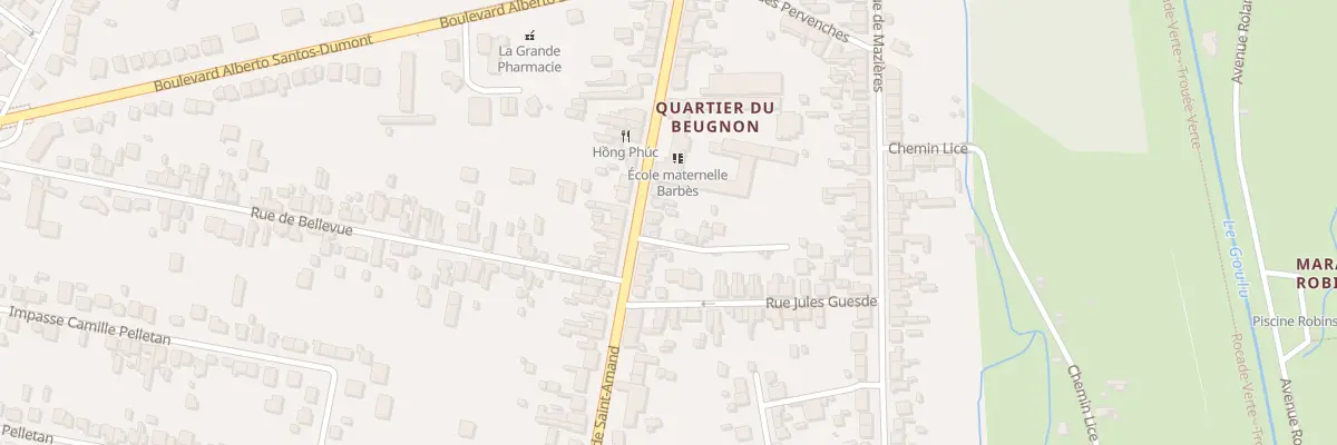 Plan du 29 Av de St Amand à Bourges