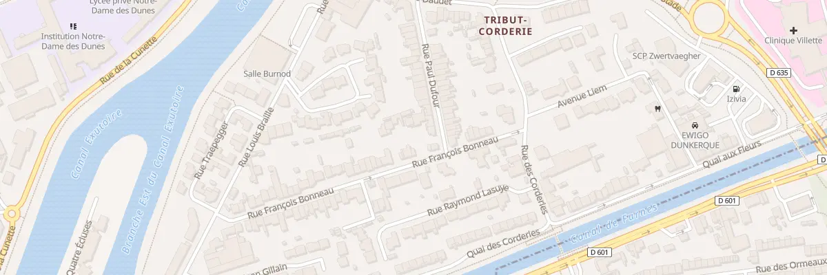 Plan du 16 Rue François Bonneau à Dunkerque