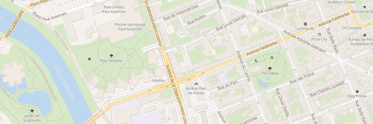 Plan du 1B Av Faidherbe à Dunkerque