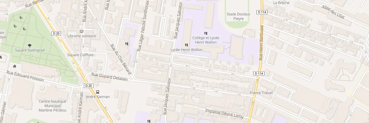 Plan du 3 Rue Gaston Carré à Aubervilliers