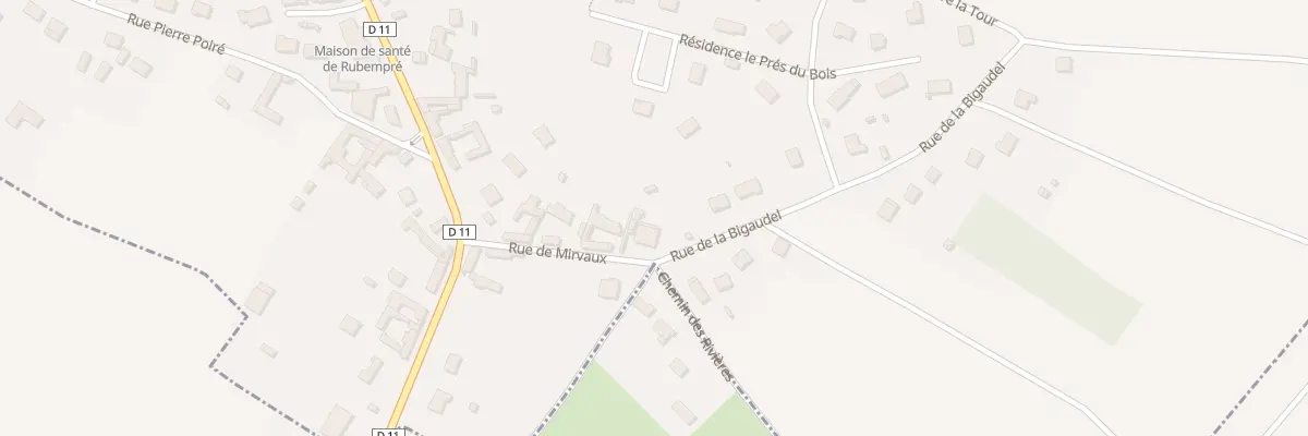 Plan du 7 Rue de Mirvaux à Rubempré