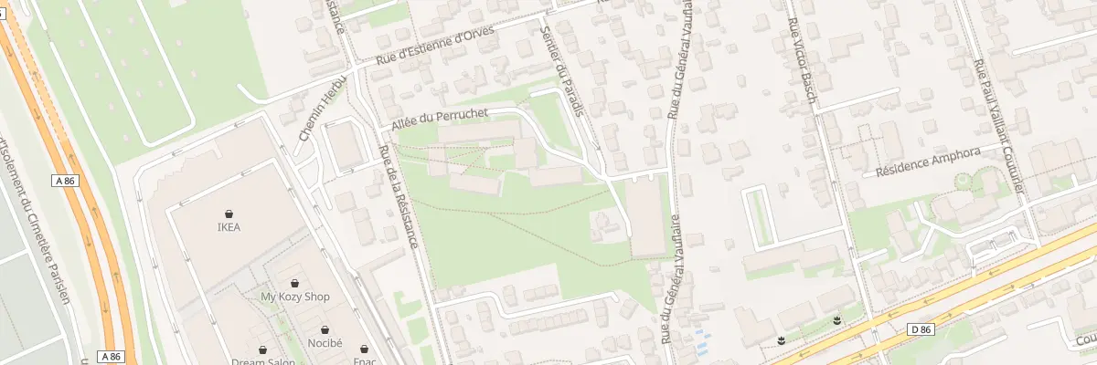Plan du 11B All du Perruchet à Thiais