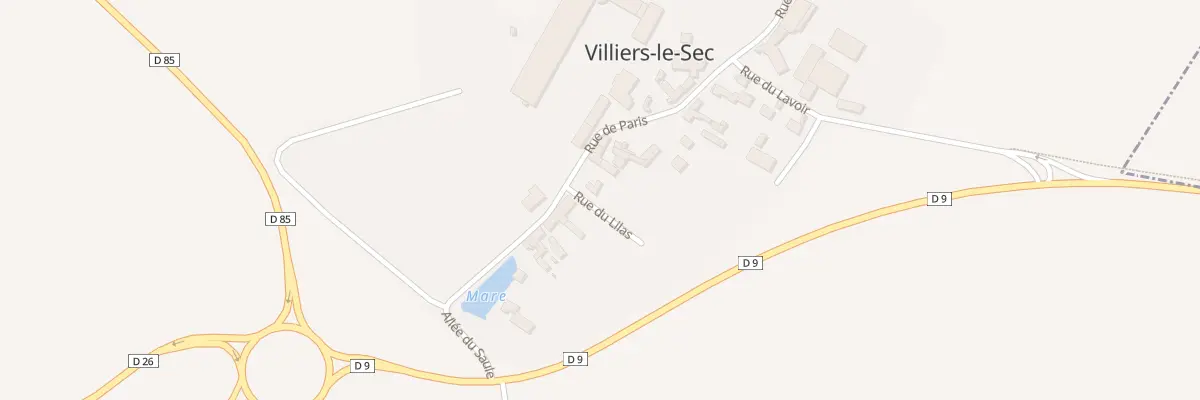 Plan du 24 Rue de Paris à Villiers-le-Sec
