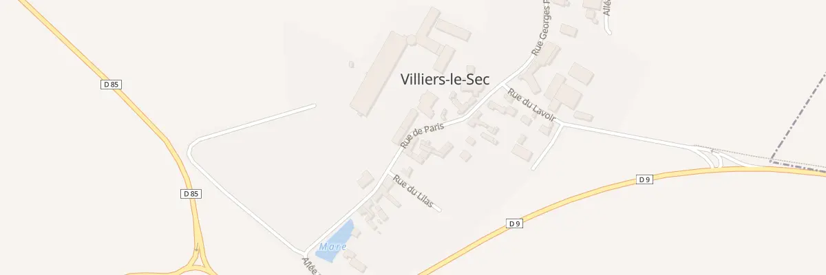 Plan du 16 Rue de Paris à Villiers-le-Sec